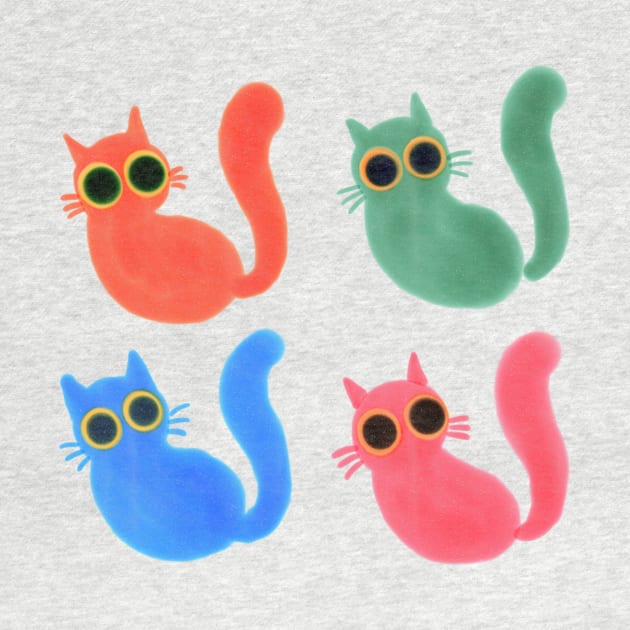 These Four Cats Stare At Everything by le_onionboi